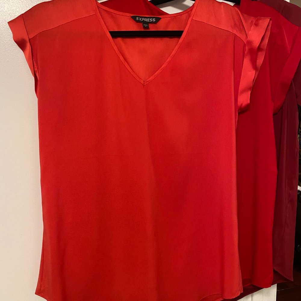 Express Gramercy Top, Orange, Size Small
